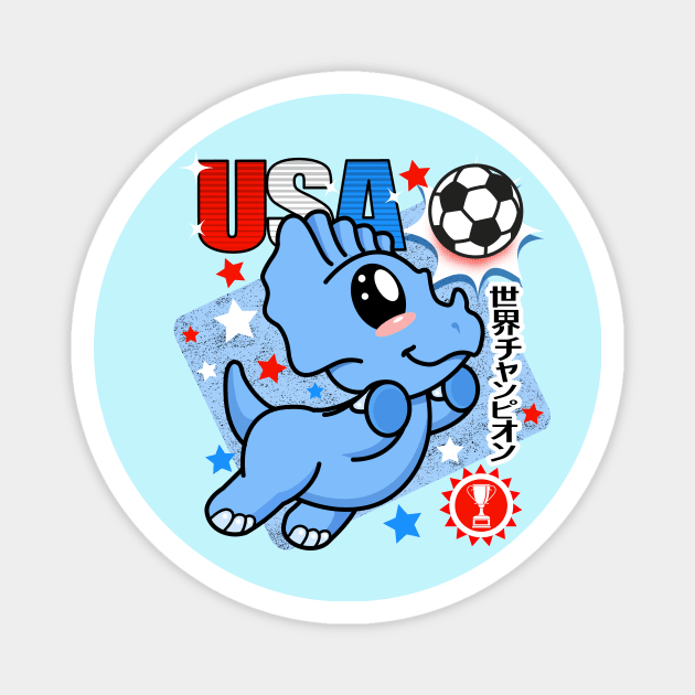 USA Women's World Soccer Champs Magnet by PalmGallery